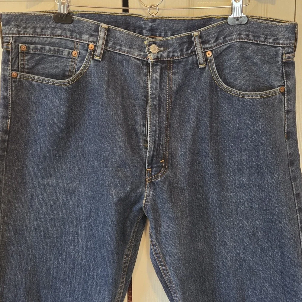 Levis 505 Jeans Mens 40x32 Blue Denim Pants Straight Fit American Classic Y2K‎